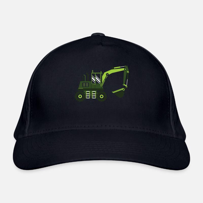 Excavator construction site crane construction trailer daycare excavator driver Organic Baseball Cap