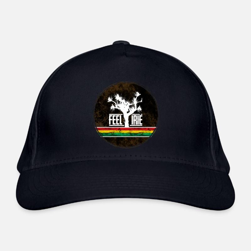 Feel Irie Tree avec des rayures reggae Casquette classique bio