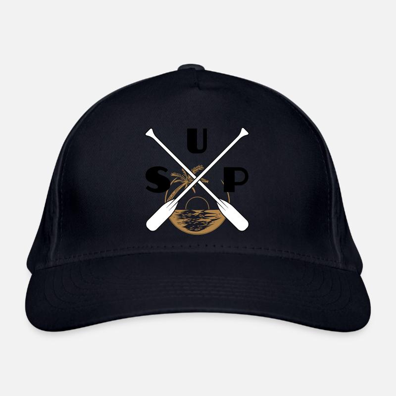 Stand up paddling Sunset retro Bio-Baseballkappe
