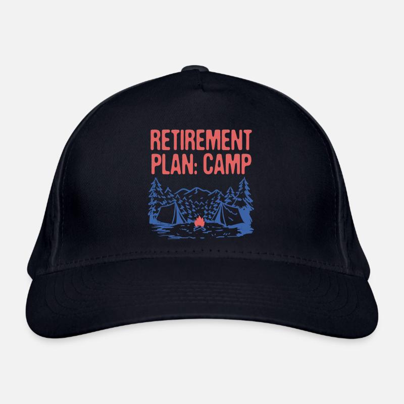 Retirement Plan Camp Retired Camping Elderly Organic Baseball Cap