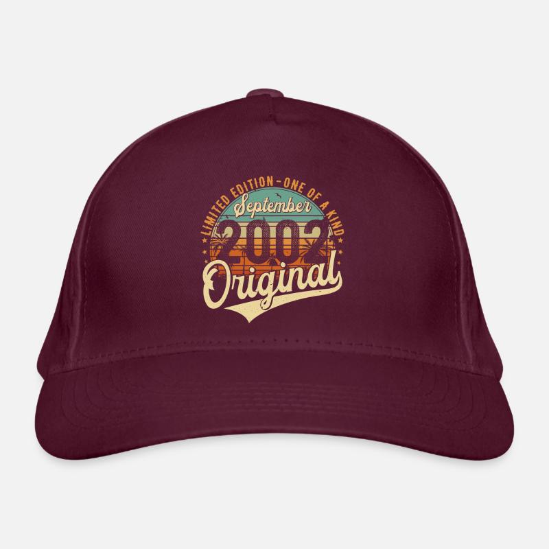 September 2002 Vintage Birthday Retro Organic Baseball Cap