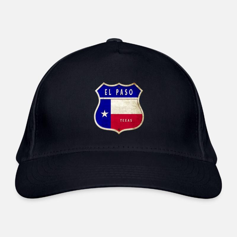El Paso Texas crest flags design Organic Baseball Cap