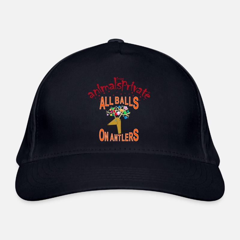 all balls on antlers Bio-Baseballkappe