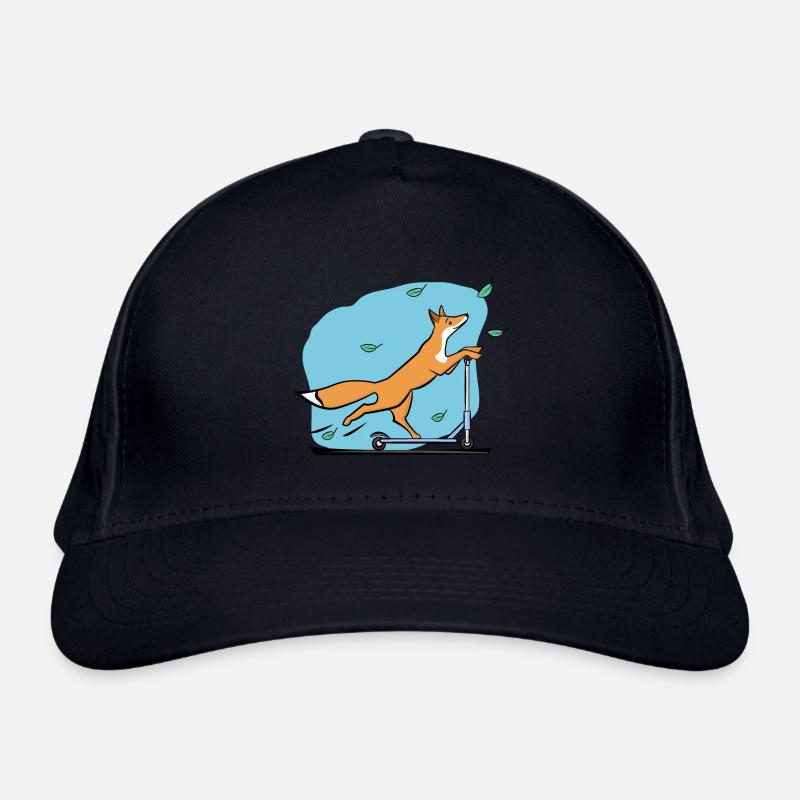 Fox with scooter Organic Baseball Cap