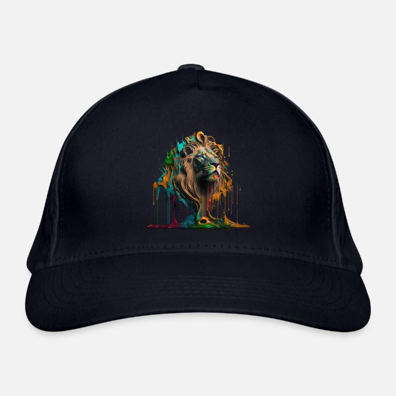 Rainbow Lion | Rainbow Lion | AI generated Art Organic Baseball Cap