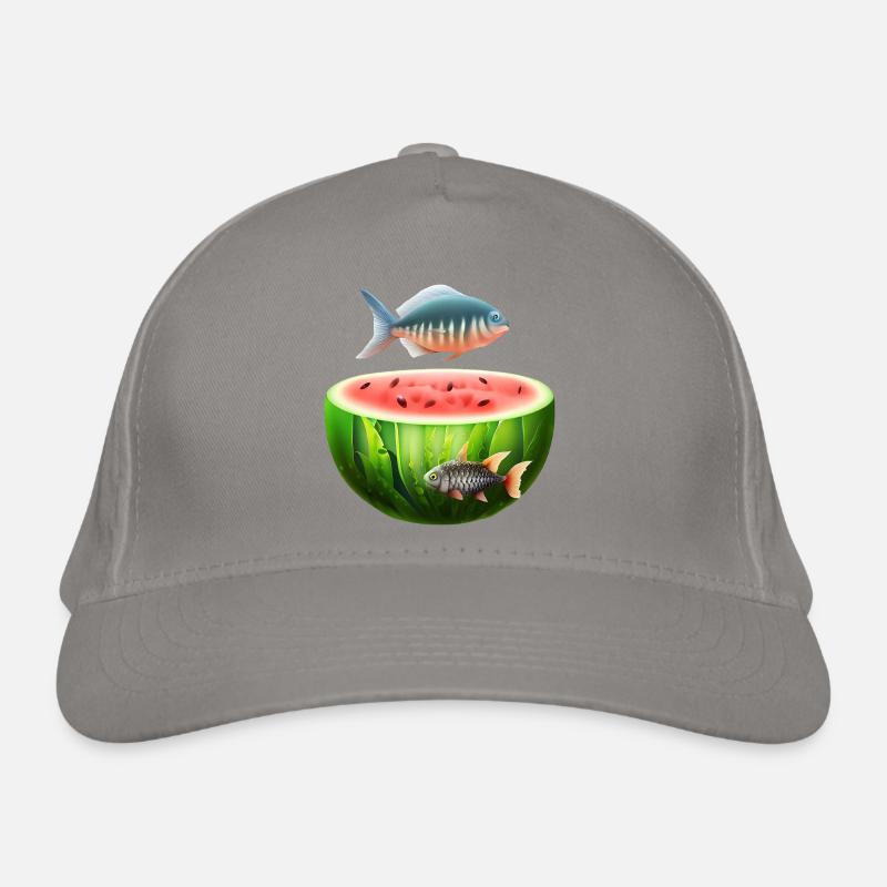 Aquarium de pastèques avec des poissons Casquette classique bio