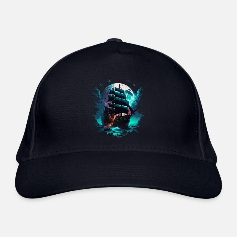 ghost ship Organic Baseball Cap