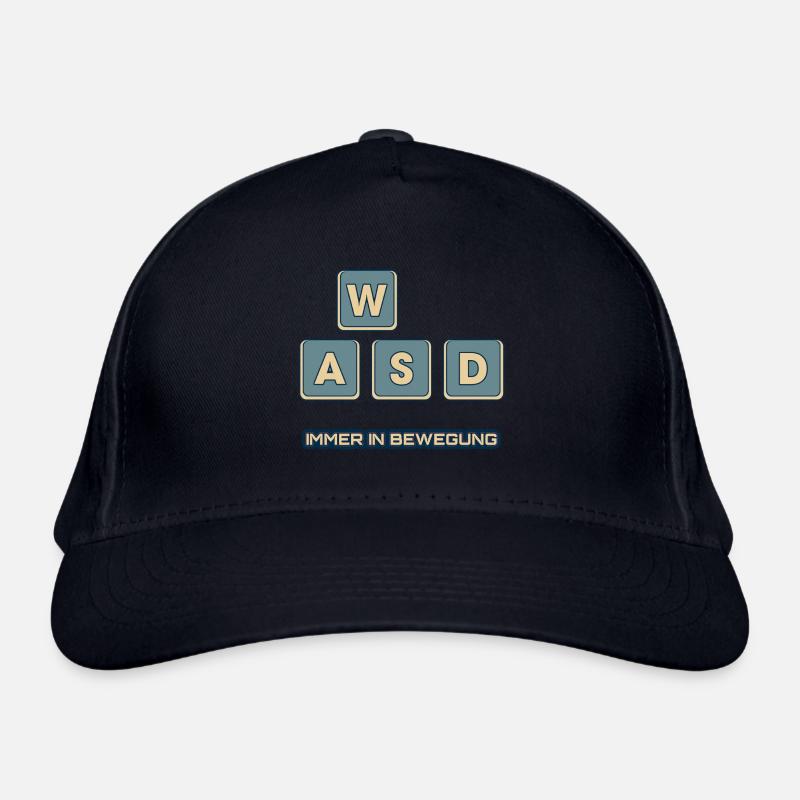 WASD - immer in Bewegung Bio-Baseballkappe