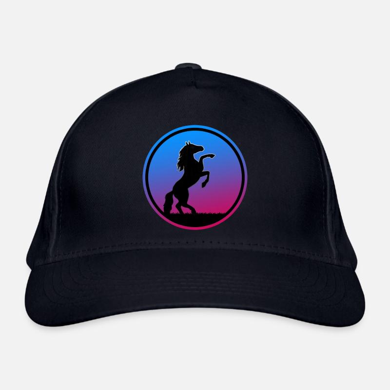 Pferd Springreiter Springpferd Galopp Pferdestall Bio-Baseballkappe