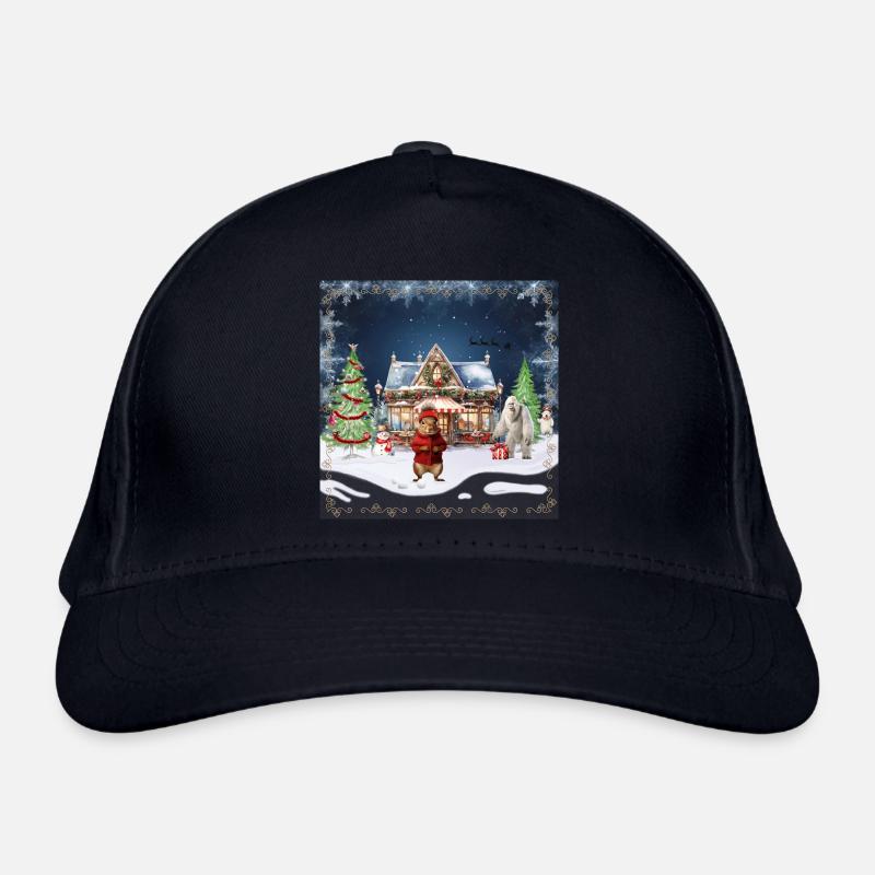 Verrücktes Weihnachtscafé - Bio-Baseballkappe - Navy