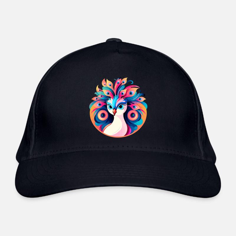 Dessin d’oiseau paon Casquette classique bio