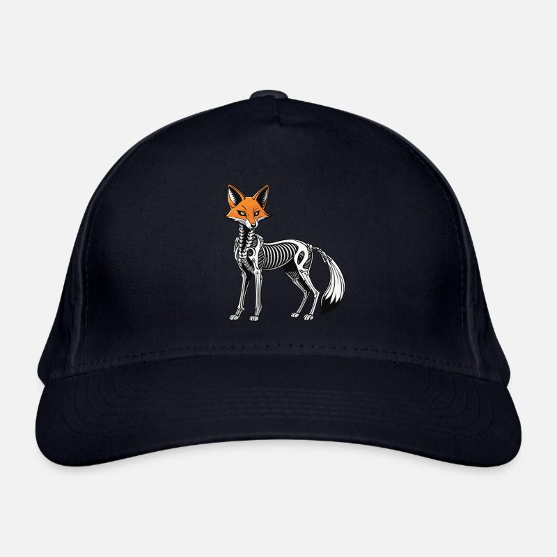 Illustration de squelette de renard Casquette classique bio