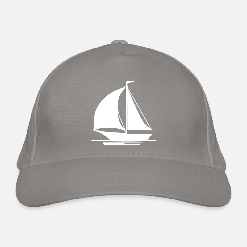 Sailing ship with mast, sails and flag Organic Baseball Cap