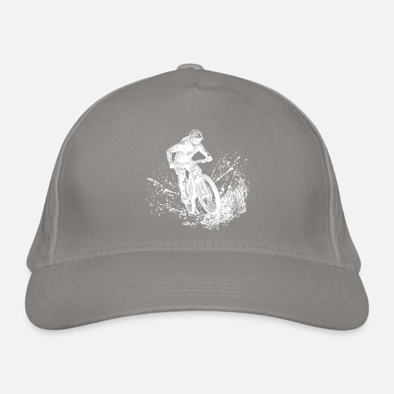 Berg Mountainbiker Schlamm Spritzer Abfahrt Bio-Baseballkappe