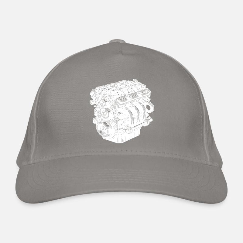 Mechanic Cylinder Engine Block Displacement Fan Engine Organic Baseball Cap