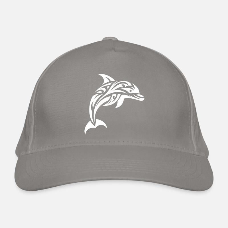 Springender süßer Tattoo Delfin Bio-Baseballkappe