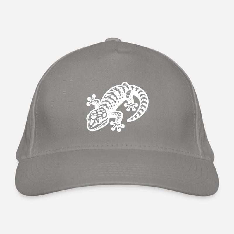 Schlauer Gecko im Tattoo Style Bio-Baseballkappe