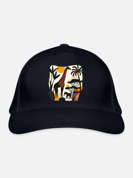 Afrikanische Savanne - Bio-Baseballkappe - Navy