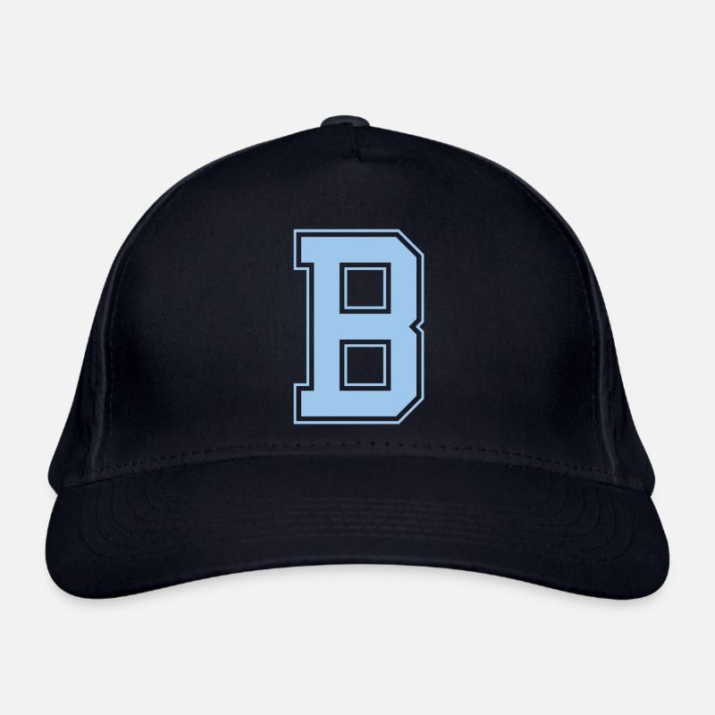 Monogramm Hellblau Varsity College Initiale B Bio-Baseballkappe