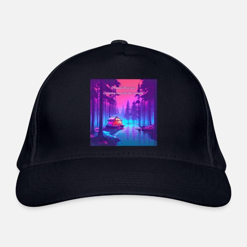 Daydreaming in the moonlight while camping Organic Baseball Cap
