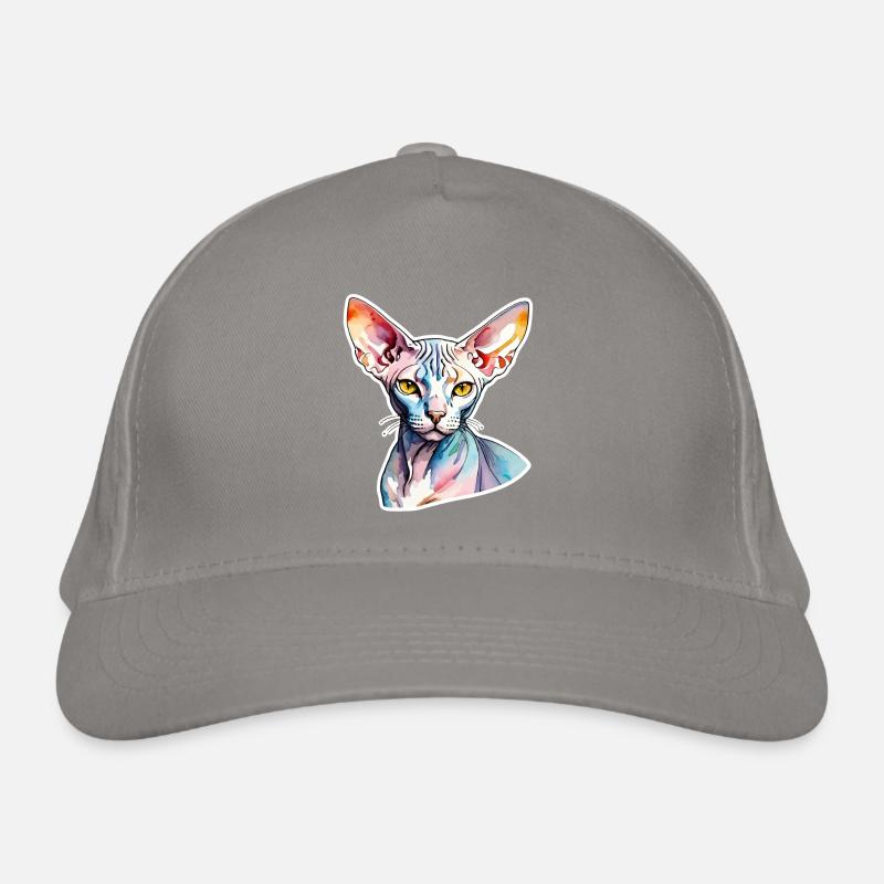 Sphynx Cat Watercolors Organic Baseball Cap