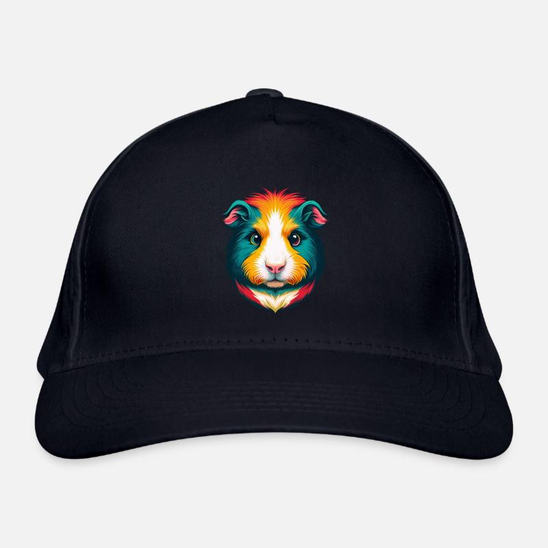 Cochon d’Inde mignon Kawaii dessin animé Clipart Visage d’animal Casquette classique bio