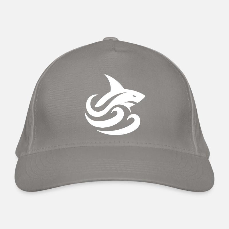 requin dans les vagues tatouage style logo Casquette classique bio