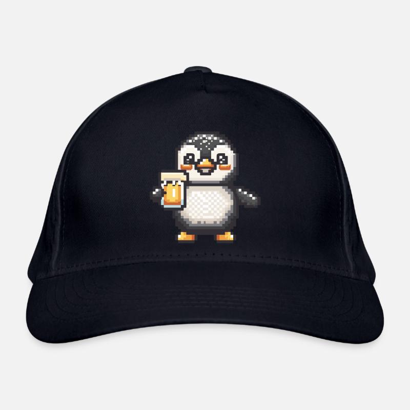 Pinguin Bier Pixel Bio-Baseballkappe