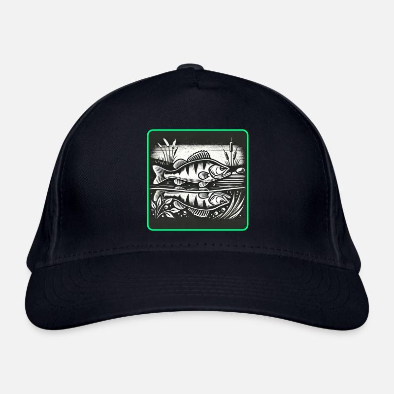 Perch predatory fish design Organic Baseball Cap