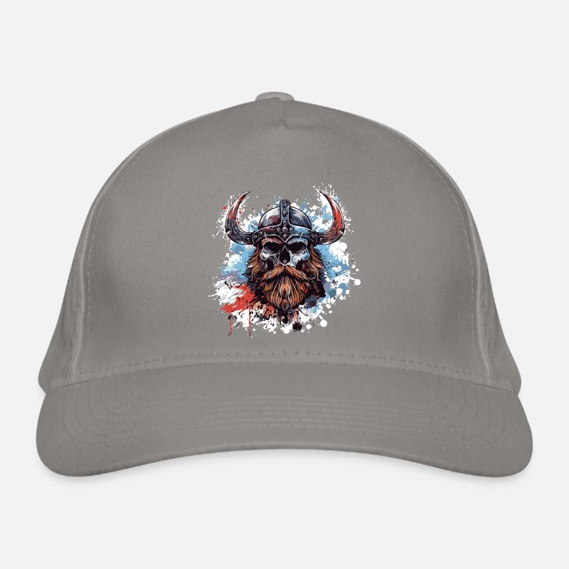 Viking Skull Organic Baseball Cap
