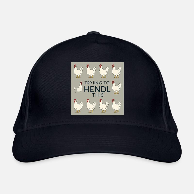 Chickens "Trying to Hendl this" Organic Baseball Cap
