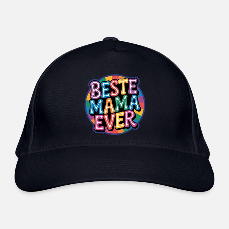 Beste Mama Ever Regenbogen Design Bio-Baseballkappe