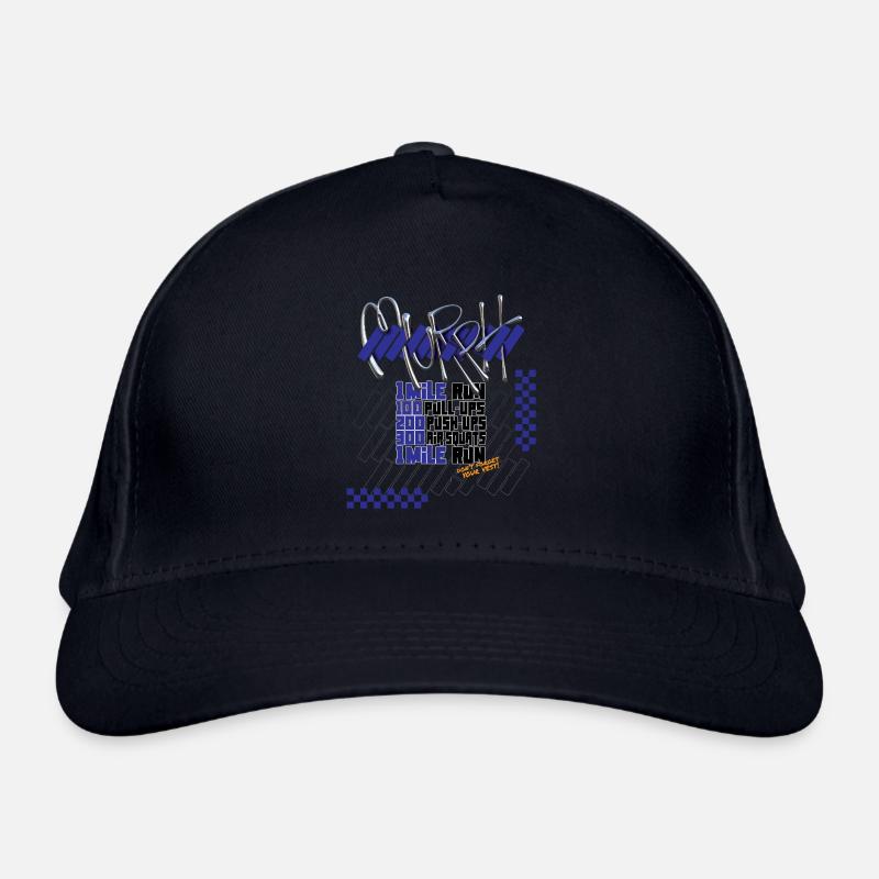 Graphisme de la version sombre de Murph Hero WOD Cross Training Casquette classique bio