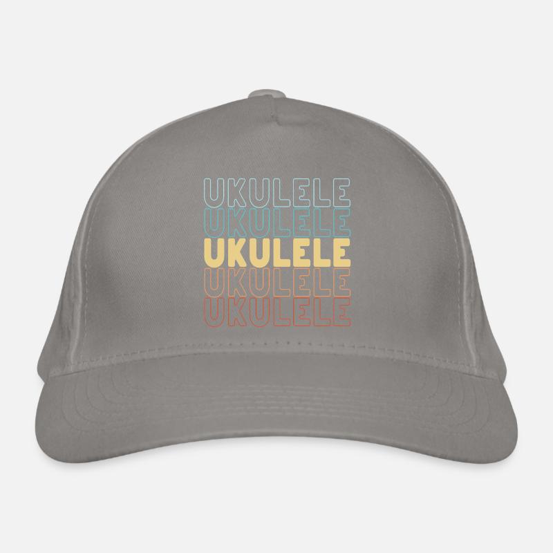 Ukulele typography Organic Baseball Cap