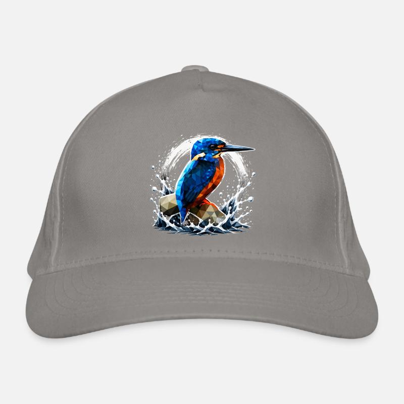 Conception d’oiseau martin-pêcheur low poly Casquette classique bio