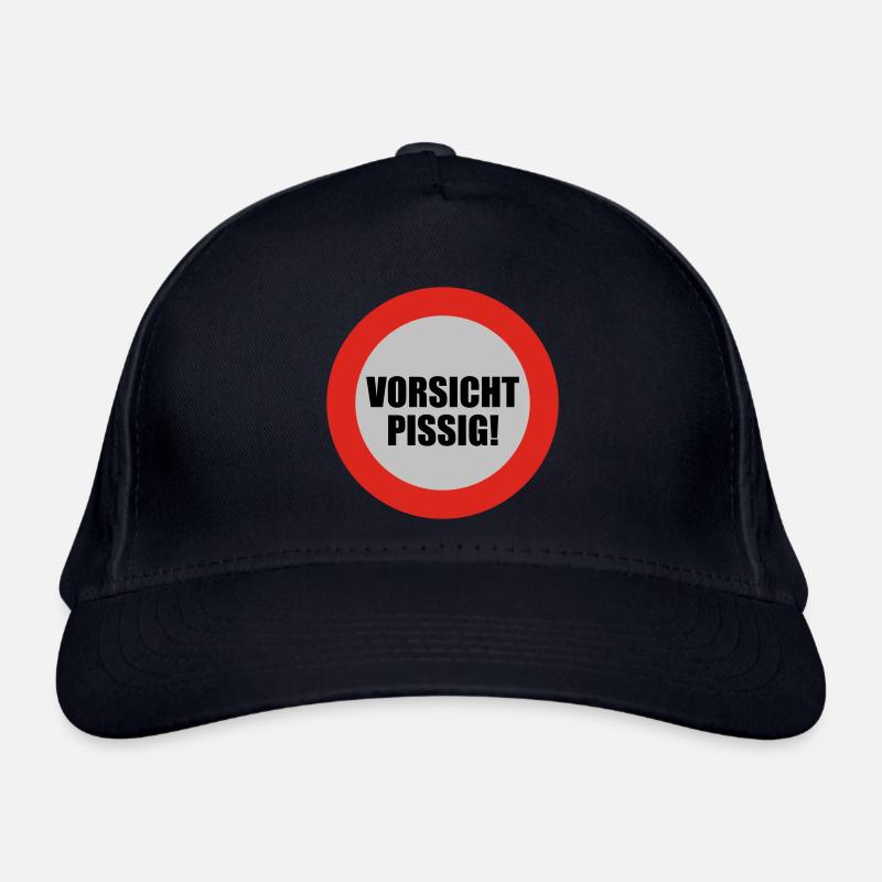 Vorsicht pissig Bio-Baseballkappe