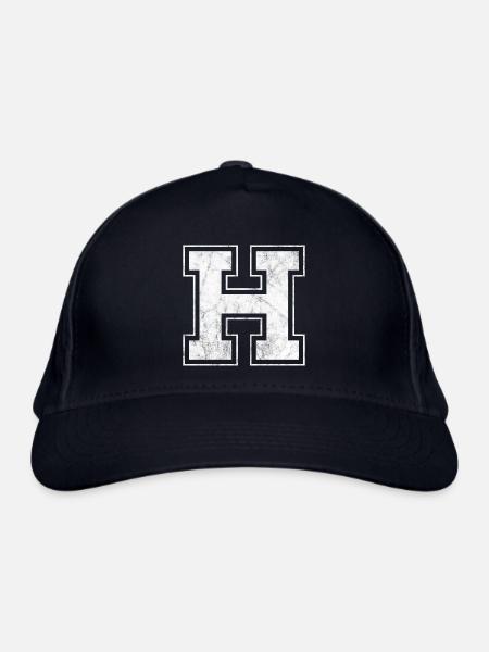 Buchstabe H - Bio-Baseballkappe - Navy