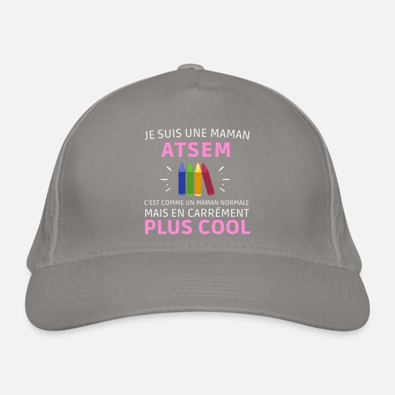 Maman atsem cadeau pour mère assistante maternelle Casquette classique bio