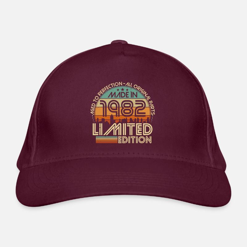 1982 Vintage Anniversaire Rétro Cadeau Casquette classique bio