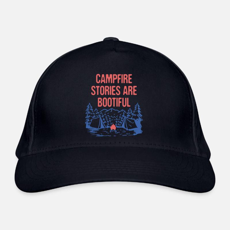 Campfire Stories are BOOtiful Camping Positivity Organic Baseball Cap