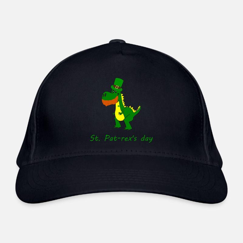 T-rex Leprechaun Organic Baseball Cap
