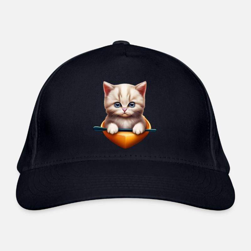 Chat mignon en kayak Casquette classique bio
