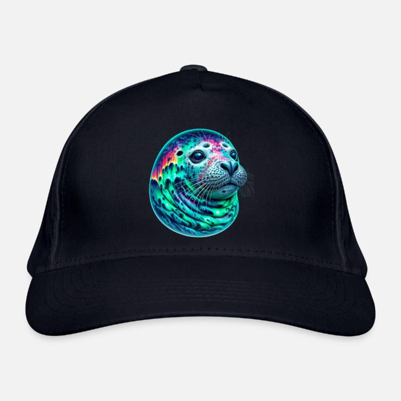 Aurora Borealis Siegel Bio-Baseballkappe