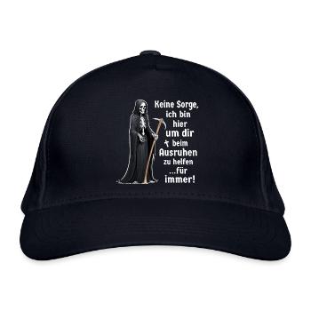 Sensenmann Tod schwarzer Humor lustige Sprüche - Bio-Baseballkappe - Navy - Vorne