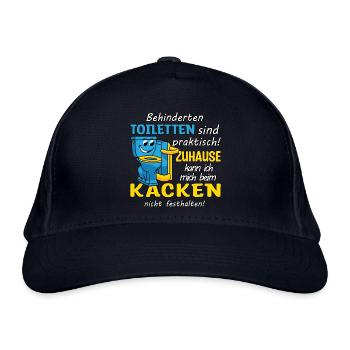 Behinderten Toilette - Bio-Baseballkappe - Navy - Vorne