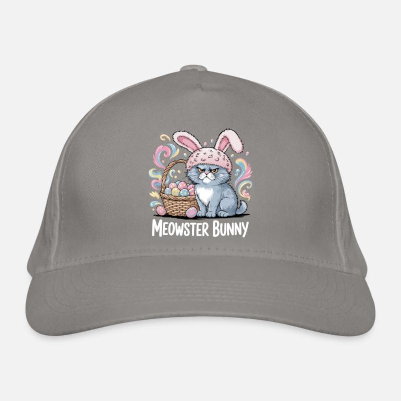 Meowster Bunny Easter Basket Organic Baseball Cap