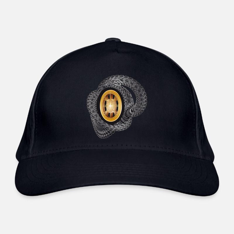 Jante dorée avec traces de pneus dynamiques Casquette classique bio