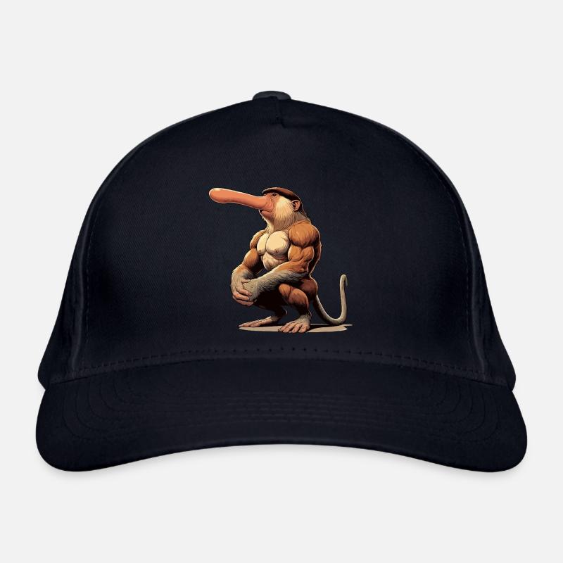 Proboscis monkey tough Organic Baseball Cap