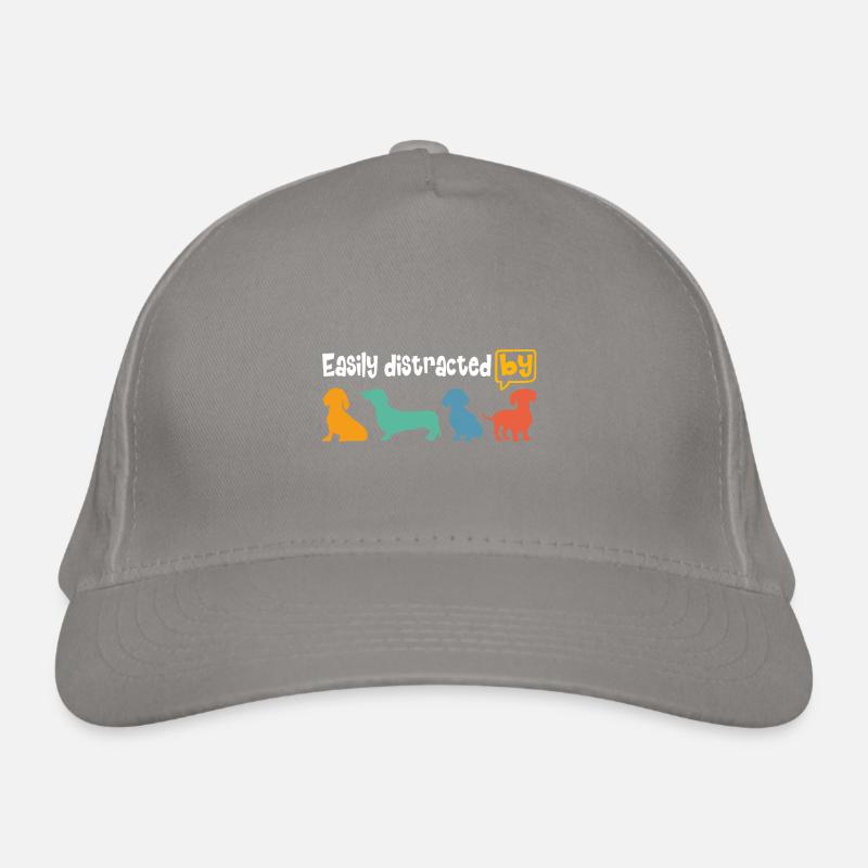 Enthousiaste à propos du teckel, facilement distrait par le teckel Casquette classique bio