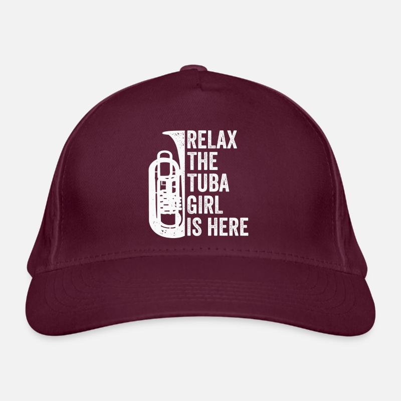 Tuba Mädchen Tubist Blasmusik Bio-Baseballkappe